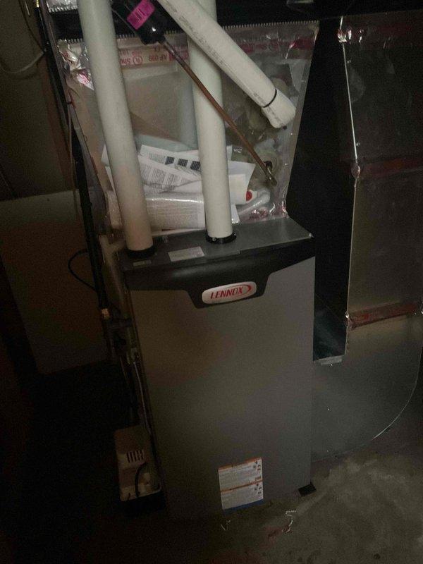 Completed comprehensive BOGO tune-up service on a one-year-old Lennox HVAC system. Performed full system inspection including furnace components, electrical connections, capacitor functionality, and all mechanical elements. System operating within normal parameters with no deficiencies identified.