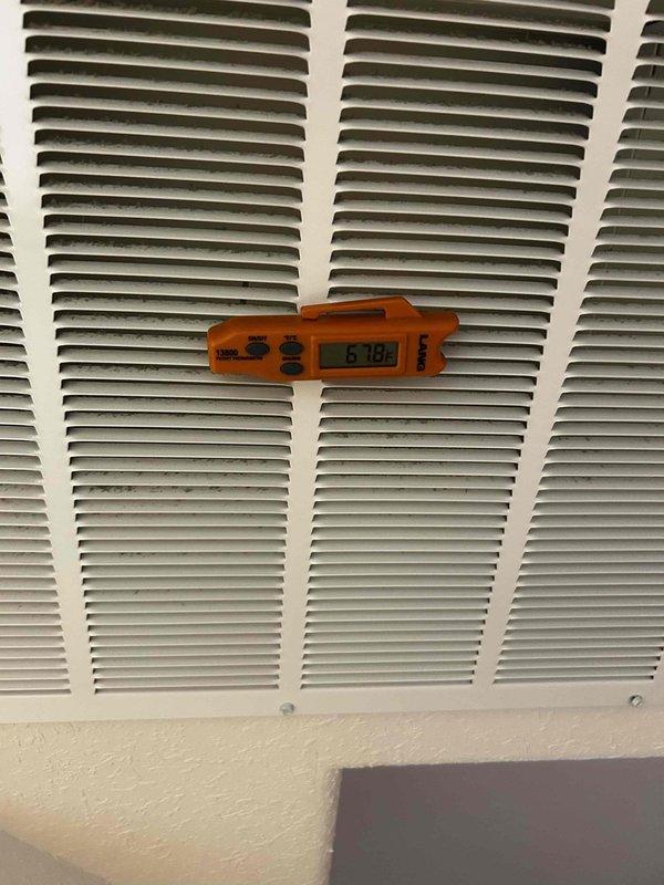 Completed annual air conditioning maintenance and tuneup on residential HVAC system. Tested air conditioner operation and confirmed proper temperature differential across the evaporator coil. Replaced furnace filter and flushed condensate drain line to ensure proper drainage. Performed exterior condenser unit inspection, cleaning condenser coils by washing accumulated debris and dirt from fins. All components tested and found operating within normal parameters with no deficiencies noted.