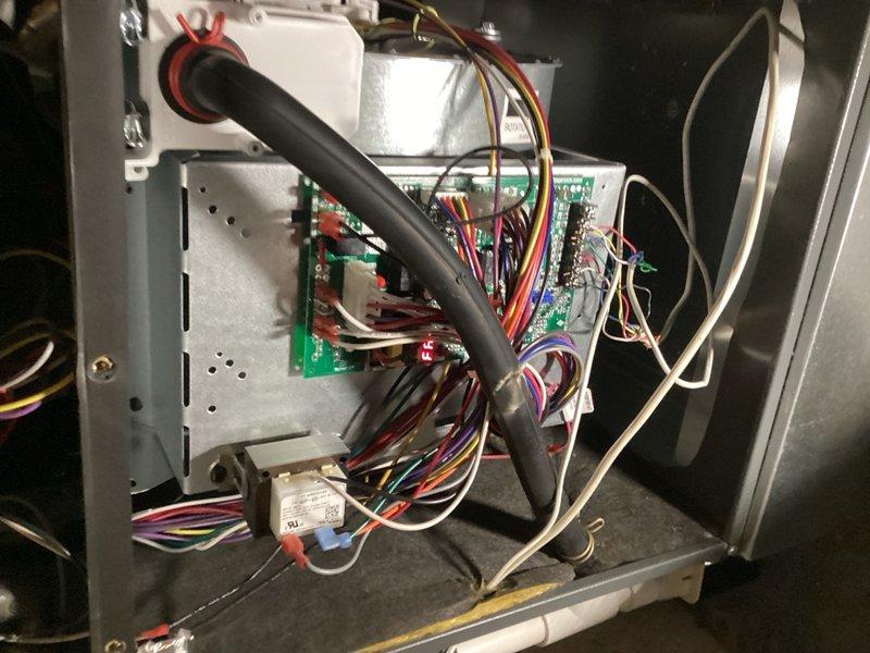Completed annual cooling maintenance on three air conditioning systems. Replaced deteriorated humidifier pads on all units and reset humidistats, installed new air filters, and removed rodent nests from two units. Inspected evaporator coils, blowers, condensers, capacitors, contactors, compressors, and electrical wiring on all systems. Verified proper blower speeds, refrigerant levels, and system operation by cycling from thermostats. All three units are operating within normal parameters.