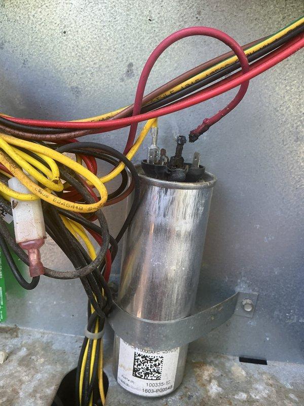 Responded to no cooling call on 10-year-old Lennox air conditioning system. Diagnosed failed capacitor as cause of system failure. Replaced defective capacitor and verified all other components operating within manufacturer specifications. Confirmed refrigerant charge at proper levels and system returned to full operational status. Outdoor coil cleaning scheduled for maintenance.