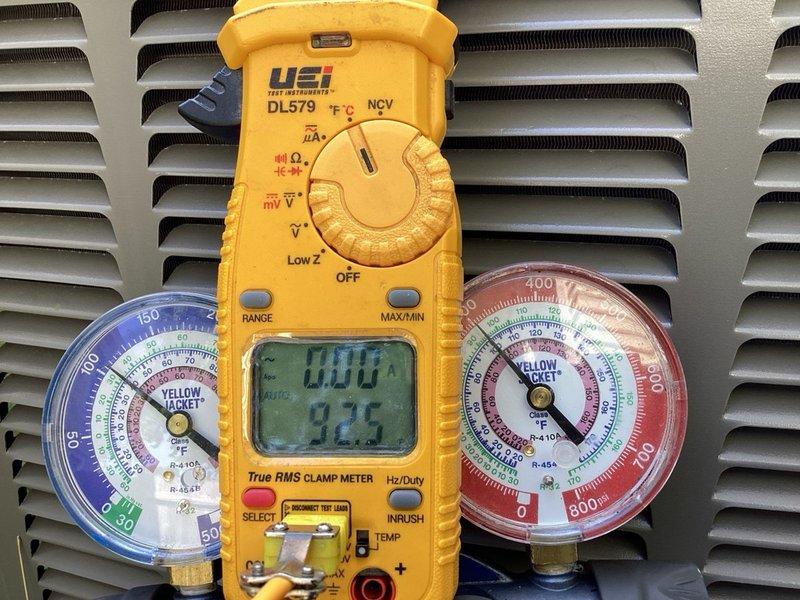 Responded to low pressure switch lockout fault with inadequate cooling on upstairs 3-ton system. Removed severely clogged air filter and installed customer-supplied replacement, which restored proper static pressure. Verified refrigerant charge and temperature split were within manufacturer specifications. Discovered airflow fixed at 1350 CFM instead of proper setting for tonnage, and system would not accept manual airflow adjustment attempts. Consulted technical support and performed extensive troubleshooting including direct-wiring thermostat to air handler to bypass potential communication issues, but airflow reverted to 1350 CFM after briefly adjusting to 1200 CFM. Identified thermostat temperature sensor malfunction—unit displayed 79°F while in 68°F ambient environment, confirming faulty sensor causing improper system operation. Ordering warranty replacement thermostat for follow-up installation. System currently operational with temporary workaround. Instructed homeowner on syste