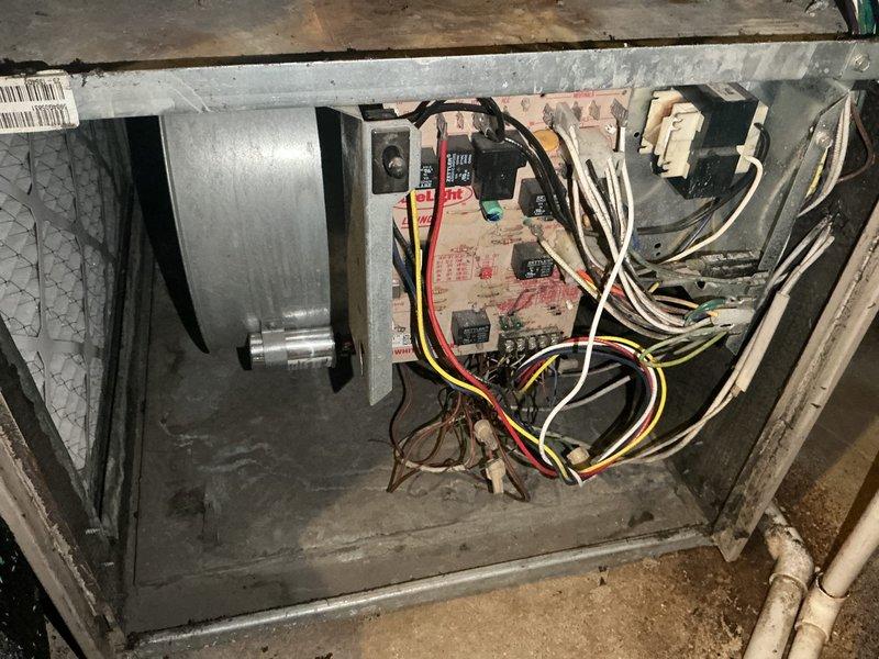 Responded to no cooling complaint on 6-year-old Lennox air conditioning system. Upon arrival, confirmed unit was not cooling adequately despite homeowner replacing air filter. Performed diagnostic evaluation and identified failed capacitor as root cause of cooling failure. Replaced defective capacitor with new component. Conducted comprehensive system check of all HVAC components including blower motor, control board, electrical connections, and refrigerant charge. Verified all components operating within manufacturer specifications and refrigerant levels appropriate. Tested system operation and confirmed air conditioning restored to full functionality with proper cooling performance. Recommended enrollment in regular preventative maintenance program to minimize future equipment failures and extend system lifespan.