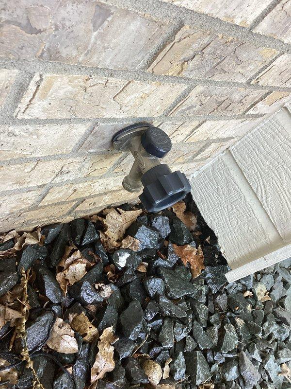 Responded to a water leak at the front exterior hose bib where the spigot was leaking at the base where it meets the building foundation. Successfully rebuilt the spigot assembly to eliminate the leak, restoring proper function to the outdoor water fixture. No water shutoff to the home was required during the repair.