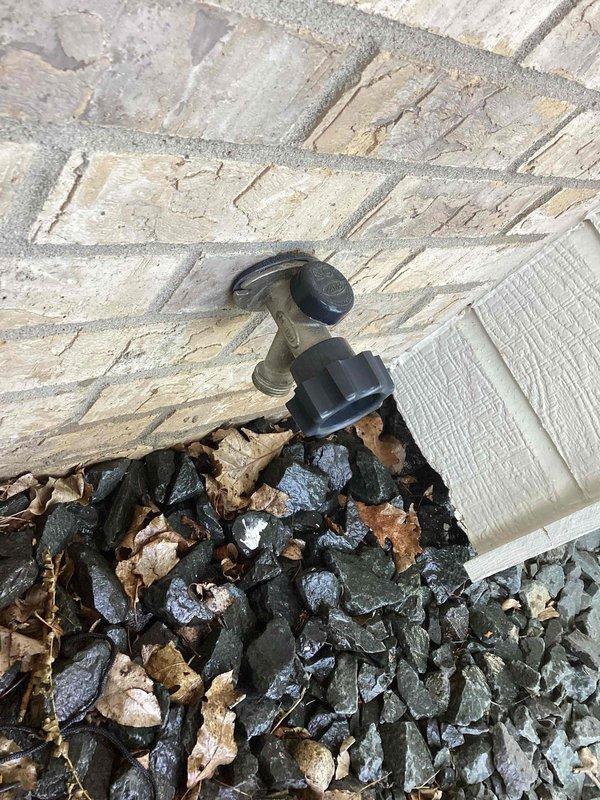 Responded to a water leak at the front exterior hose bib where the spigot was leaking at the base where it meets the building foundation. Successfully rebuilt the spigot assembly to eliminate the leak, restoring proper function to the outdoor water fixture. No water shutoff to the home was required during the repair.