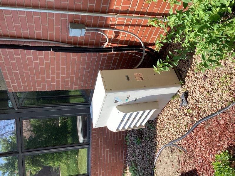 Responded to no cooling complaint on 6-year-old mini split system. Upon arrival, found indoor head unit unresponsive to cooling calls and outdoor condenser unit not operating. Diagnostic inspection of outdoor unit revealed broken condenser fan blade wedged in fan assembly, preventing operation. Assessed potential motor damage due to stress from broken fan wheel. Recommended replacement of both condenser fan blade and motor to ensure reliable operation and prevent future failure. Part order forms submitted for required components and documented system condition with photographs.