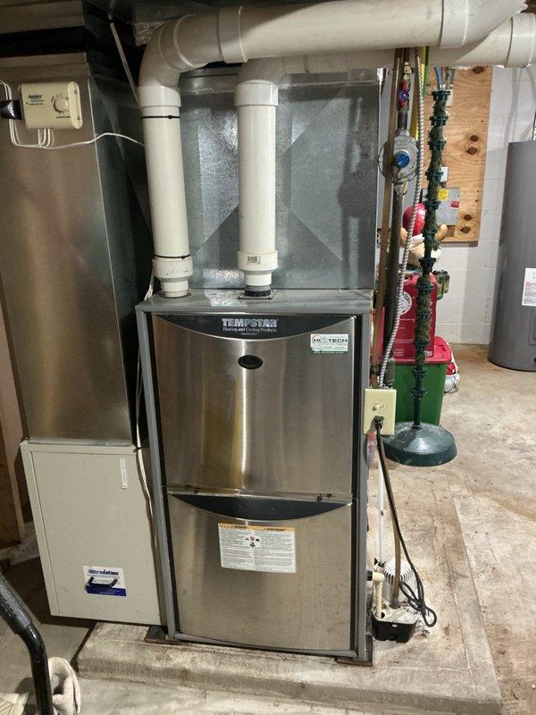 Responded to a no heating or cooling complaint on a 10-year-old geothermal heat pump system. Upon arrival, confirmed unit was cycling on and shutting off after brief operation. Connected refrigerant gauges and discovered system pressure at nearly zero PSI, indicating significant refrigerant loss. Due to the specialized nature of geothermal systems, determined that proper diagnosis requires a geothermal-certified technician to pressure test the ground loop, inspect heat exchanger, and locate the source of refrigerant leak. Shut down unit to prevent compressor damage and scheduled follow-up appointment with qualified geothermal specialist for complete system evaluation and repair.