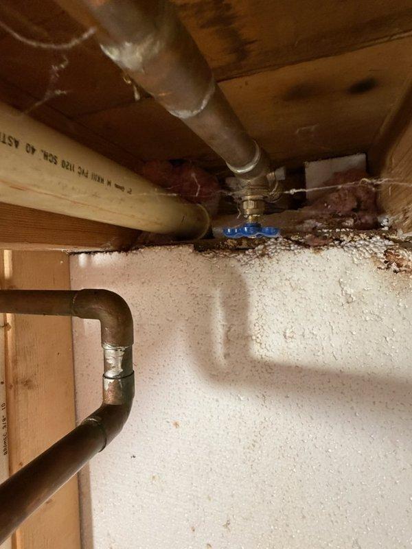 Replaced leaking outdoor faucet with new freeze-resistant spigot featuring metal handle as requested. Installed new ball valve shut-off control inside basement crawl space to provide proper water isolation capability. Both fixtures were successfully installed and tested for proper operation with no leaks detected.