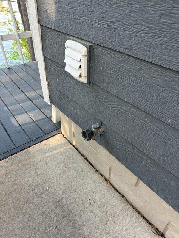 Replaced leaking outdoor faucet with new freeze-resistant spigot featuring metal handle as requested. Installed new ball valve shut-off control inside basement crawl space to provide proper water isolation capability. Both fixtures were successfully installed and tested for proper operation with no leaks detected.