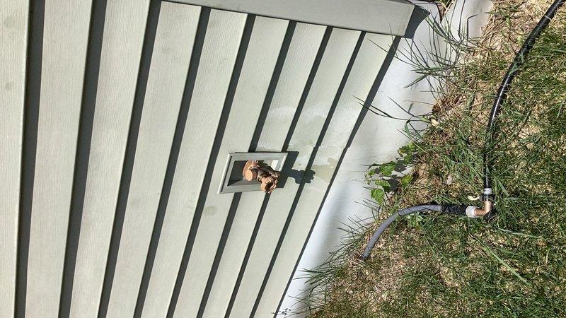 Replaced two exterior hose bibs as requested by homeowner. Work required cutting access through interior wall to reach plumbing connections, then installing new frost-free sillcocks on exterior deck area. All connections were properly sealed and tested for leaks to ensure proper function.