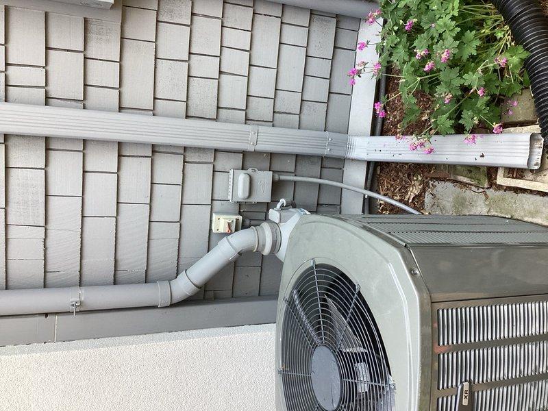 Responded to a no-cooling call on a 7-year-old Trane system and a non-functioning NTI boiler. Upon inspection, found the air handler's water sensor tripped, preventing AC operation. Diagnosed the condenser, contactor, capacitor, compressor, coil, wiring, and refrigerant levels—all within normal parameters. Replaced the faulty wet sensor and wired it back into the system, restoring AC to normal operation. Addressed the boiler displaying a 67 error code due to low water pressure at 12 PSI. Adjusted the auto-fill valve to increase system pressure to 16 PSI and set it to maintain proper pressure. Purged air from the domestic heating loop and pump, reset the boiler, and cycled the system to verify proper operation. Both the air conditioning and boiler systems restored to full functionality.
