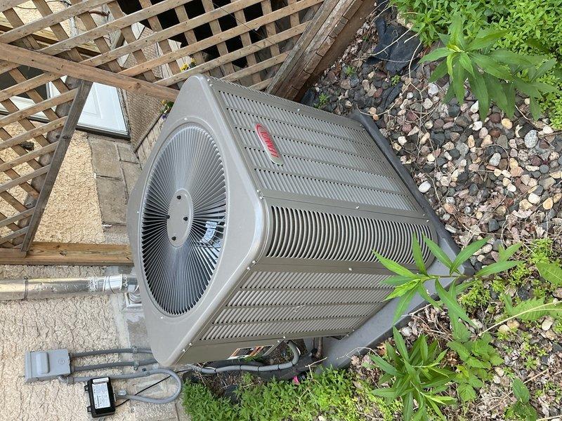 Responded to no cooling complaint on 2024 Lennox outdoor condensing unit. Upon arrival, confirmed indoor blower operating normally but no cooling occurring. Performed diagnostic evaluation of outdoor unit and observed compressor exhibiting abnormal operation with rattling noise and attempting to draw refrigerant improperly upon startup. Tested capacitor with multimeter to rule out electrical starting issues. Determined compressor has failed mechanically and requires replacement. Advised customer unit is still under manufacturer warranty coverage and recommended filing warranty claim for compressor replacement to restore system to proper cooling operation.