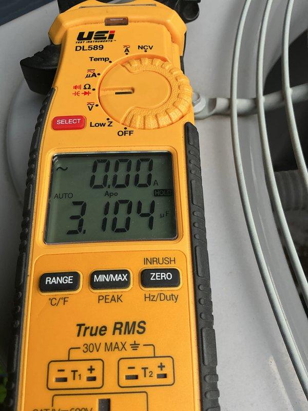 # HVAC Maintenance Agreement - Service Completed

Performed comprehensive AC maintenance tune-up on a 15-year-old residential cooling system per scheduled maintenance agreement. Upon arrival, conducted thorough system inspection and diagnostic testing of all major components.

## Work Performed

Completed full system evaluation revealing low R410A refrigerant charge and failing dual capacitor. Utilized digital multimeter to verify electrical readings and confirm capacitor degradation beyond acceptable operating parameters. Conducted refrigerant pressure testing which indicated system was operating below manufacturer specifications.

Performed leak search protocol to identify source of refrigerant loss prior to recharge operations. Inspected all connection points, coils, and line sets for potential leak sites. Upon completion of leak detection and necessary repairs, recharged system with appropriate amount of R410A refrigerant to restore proper operating pressures and cooling capacity.
