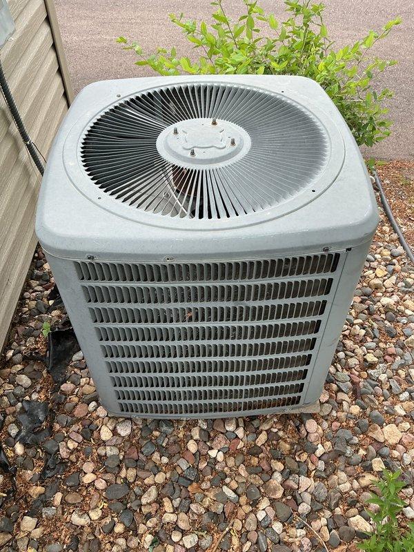 Responded to no cooling complaint on 15+ year old R22 air conditioning system. Upon arrival, verified outdoor condenser unit was not operating. Performed diagnostic testing and confirmed compressor failure - unit drew electrical current but failed to build refrigerant pressure. Due to age of system, obsolete R22 refrigerant, and cost of compressor replacement, recommended system replacement and provided comfort advisor consultation for new equipment options.