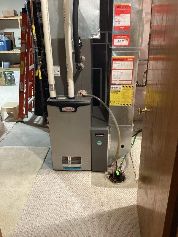 Responded to service call for water softener malfunction causing water discharge during regeneration cycle. Inspected plumbing fixtures throughout property and identified multiple leaking angle stop valves at two toilets and one bathroom sink, likely due to seasonal property closure and water system reactivation. Successfully replaced all faulty angle stop valves to restore proper function and eliminate leaks.