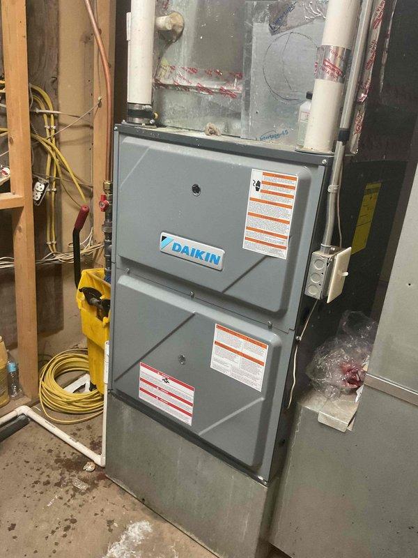 Completed annual cooling maintenance visit on one rooftop unit and one mini split system. Performed comprehensive tune-up procedures on both units. Identified and replaced dirty air filter with 20x25x1 filter. Inspected Daikin furnace installation and associated components including PVC venting and gas lines. All equipment operating within normal parameters upon completion of preventative maintenance procedures.