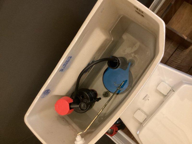 Responded to service call for two toilets cycling on and off every 30 minutes for approximately 15 seconds while not in use. Upon inspection, diagnosed leaking flappers and failing fill valves in both toilet tanks causing phantom flushing and pressure pump cycling. Removed defective components and installed new flappers and fill valves in both units. Tested flush mechanisms and verified proper operation with no leaks. Adjusted water levels and chain lengths to manufacturer specifications. Confirmed pressure pump cycling issue resolved and toilets functioning properly.