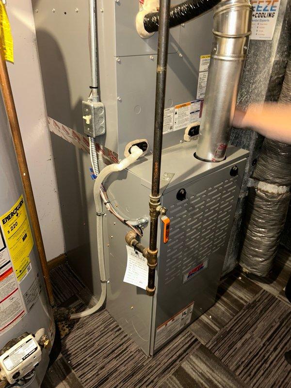 # Annual Cooling System Maintenance

Performed comprehensive annual cooling maintenance visit on residential HVAC system. Conducted thorough inspection of evaporator coil and indoor furnace, confirming stable temperature readings throughout. Evaluated all electrical components, including capacitors and contactor, which tested within acceptable parameters.

Inspected outdoor condenser unit and found heavy accumulation of cottonwood debris and dirt buildup requiring attention. Cleaned accessible areas and documented condition for ongoing maintenance tracking.

Performed refrigerant analysis and pressure testing. Readings indicate the system appears to be overcharged beyond manufacturer specifications. Upon investigation, installation documentation was unavailable, and the original installer could not be verified. Unable to confirm whether installation was completed by licensed HVAC contractor or unlicensed technician.

Due to uncertainty regarding installation quality and proper procedur