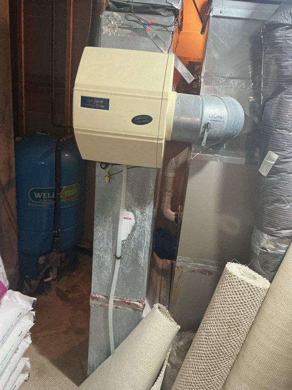 Installed 75-gallon natural gas power vent water heater in basement utility area, replacing existing like unit with all necessary connections to copper supply lines and PVC venting system. Replaced standard hose bibb stem and inspected cracked pipe on irrigation system. Permit obtained as required for installation.