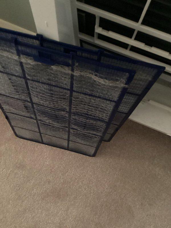 Completed routine air conditioning tune-up and maintenance inspection per agreement terms. Inspected and documented HVAC system air filters, which showed moderate dust accumulation in upper sections but were still serviceable. No issues were reported by customer, and system operational check confirmed proper function with no deficiencies noted requiring immediate attention.