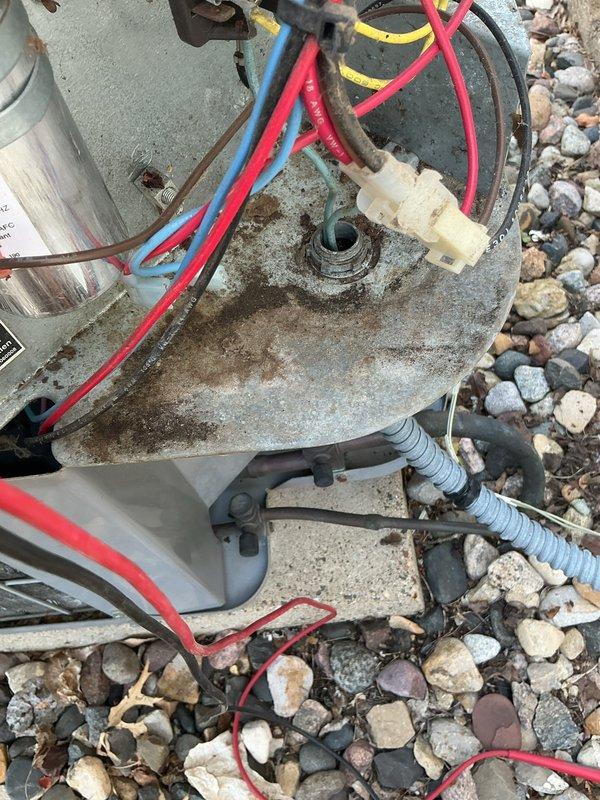 Completed annual AC maintenance tune-up on 19-year-old R22 system per rewards club membership agreement. Inspected and tested all system components including electrical connections, capacitor operation, and refrigerant levels. Condenser coil fins show significant hail damage causing reduced airflow and operational inefficiency, though customer declined system replacement at this time due to minimal usage patterns and preference for warmer indoor temperatures.
