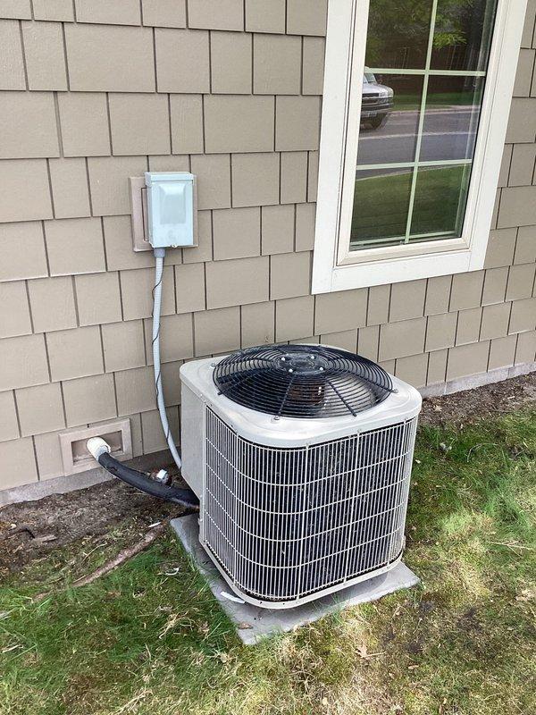 Replaced failed compressor on residential air conditioning system following proper HVAC procedures. System was evacuated, new compressor installed with appropriate refrigerant charging, and all connections pressure tested. Upon completion, verified proper system operation with refrigerant manifold gauges showing correct pressures and temperatures across all parameters. Unit cycling properly and delivering adequate cooling performance.