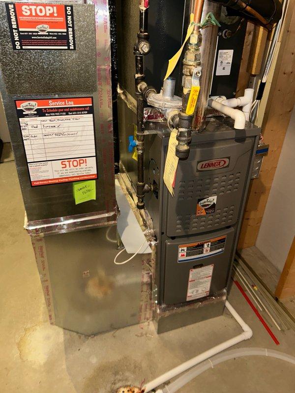 Responded to follow-up service call to provide correct air filter for Lennox furnace system. Customer was unable to locate proper filter size on website due to incomplete profile information. Identified and documented correct filter specifications from existing unit, photographed filter packaging and model information for account records, and assisted customer in locating correct replacement filters on website for future ordering.
