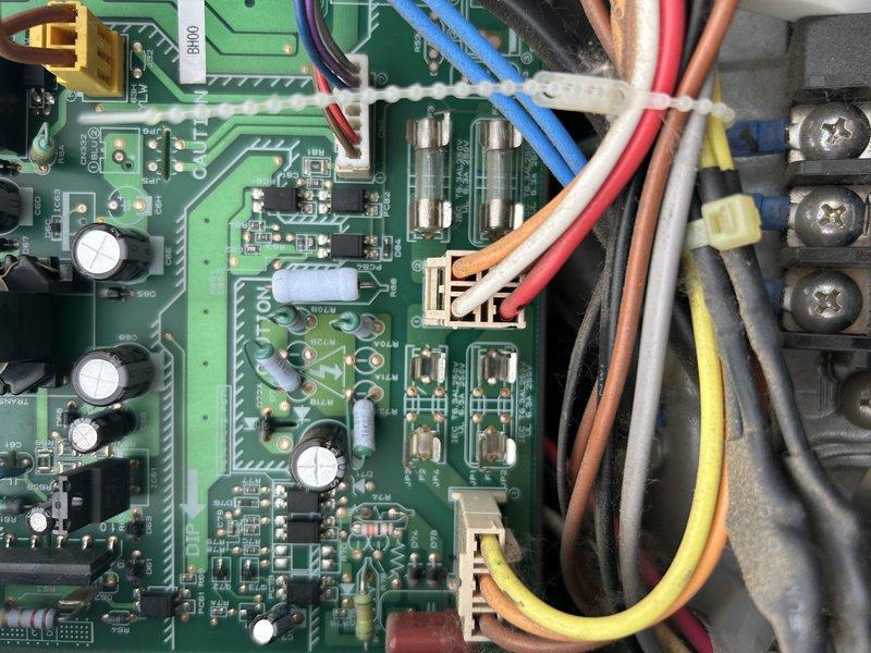 Responded to service call for condensate pump replacement on commercial rooftop unit. Initially installed replacement condensate pump and tested system operation. Unit failed to operate after pump installation. Proceeded to rooftop to inspect outdoor unit and discovered two blown fuses in the control circuit. Replaced fuses, but they immediately blew again upon system startup. Conducted thorough inspection of all wiring for potential short circuits, damaged insulation, or wires contacting metal surfaces. No visible wiring faults were identified during inspection.

Upon further review of equipment specifications, identified root cause of repeated fuse failure. The condensate pump that was initially installed was rated for 120V operation, while the system requires a 208-240V pump. Incorrect voltage rating caused excessive current draw, resulting in blown fuses and potential damage to control boards. The voltage mismatch likely damaged both the indoor and outdoor control boards as well as