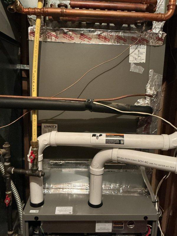 Responded to no cool call on 19-year-old air conditioning system. Found low pressure switch tripped, preventing outdoor unit from operating despite thermostat calling for cooling. Reset switch and confirmed system startup with compressor engaging. Performed system diagnostics including pressure testing and refrigerant level verification—both within acceptable parameters. Observed compressor running with excessive strain, indicating potential restriction in refrigerant lines or metering device at evaporator coil. Given age and condition of equipment, recommended system replacement. Scheduled estimate appointment for new AC installation.