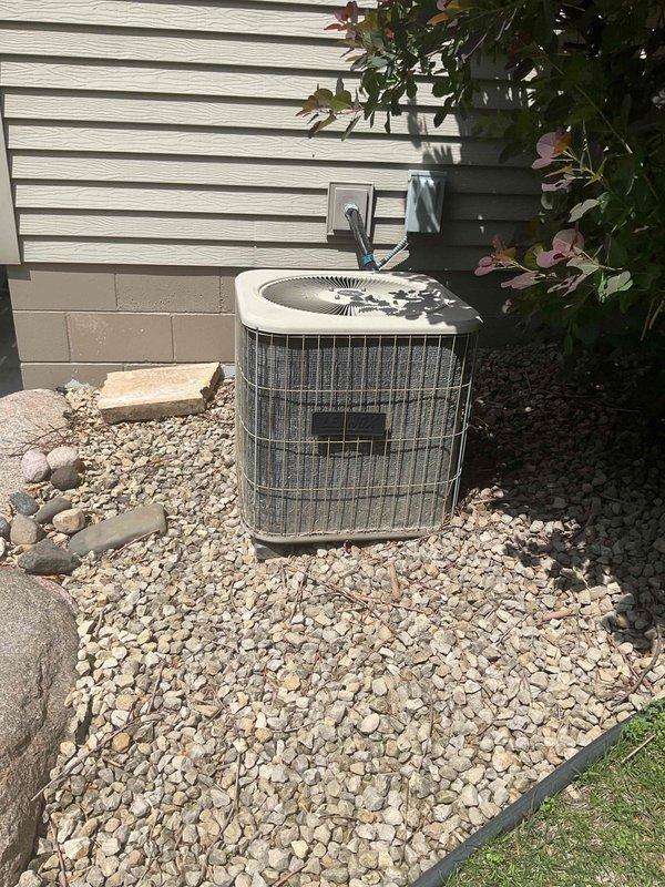 Completed annual cooling system maintenance and tune-up on 23-year-old HVAC system as part of preventative maintenance agreement. Performed comprehensive inspection of outdoor condenser unit and indoor components including basement-mounted blower assembly. System is operating properly with no immediate issues identified, though age of equipment warrants consideration for replacement planning in the near future.