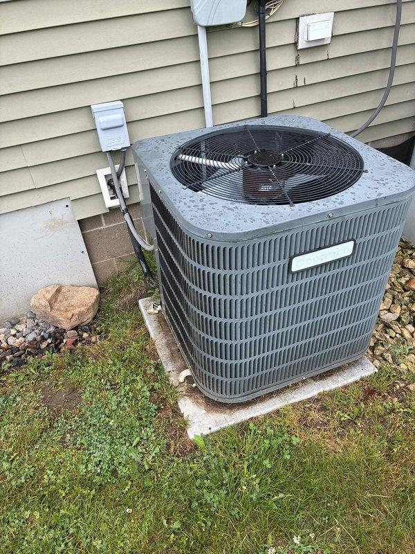 Responded to no cooling complaint at modular home with 26-27 year old R-22 system. Upon arrival, started unit and confirmed all components operational including indoor blower. Connected manifold gauges and found suction pressure critically low at approximately 20 PSI, indicating significant refrigerant loss and system inefficiency. Verified thermostat accuracy and airflow through ductwork. Due to age of equipment, R-22 refrigerant phase-out, and cost-effectiveness considerations, recommended complete air conditioning system replacement rather than repair. Customer approved recommendation and scheduled follow-up consultation for equipment selection and installation.