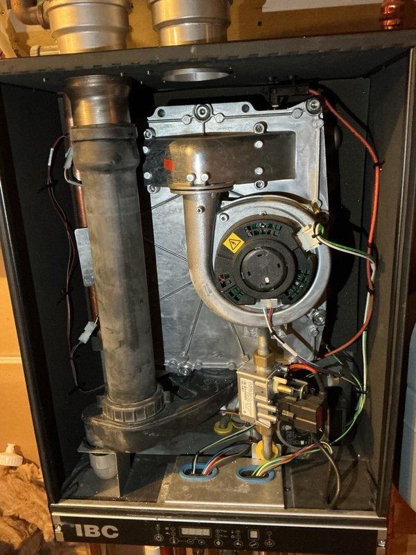 Performed annual AC tune-up on 3-year-old Lennox unit. Inspected air filter, verified evaporator drain was flowing properly, and cleaned outdoor condenser coils. Tested capacitor and all electrical components, confirming all readings within manufacturer specifications. Unit started and operated normally with no issues found. Submitted follow-up request for IBC boiler annual maintenance as requested by homeowner.