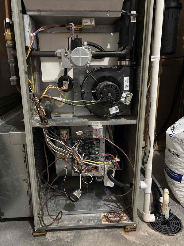 Completed annual cooling maintenance on 8-year-old residential air conditioning system with no reported issues. Performed comprehensive preventive maintenance inspection on one R-410A condenser unit including filter evaluation, thermostat operation, temperature differential testing, condenser coil inspection, motor and compressor assessment, refrigerant charge verification, and condensate drain check at 74°F ambient temperature. Identified worn dual-run capacitor (45+5 MFD) during inspection and replaced component with homeowner approval. Homeowner provided 16x25x1 air filter for installation. All system components tested and verified operating within normal parameters upon completion.