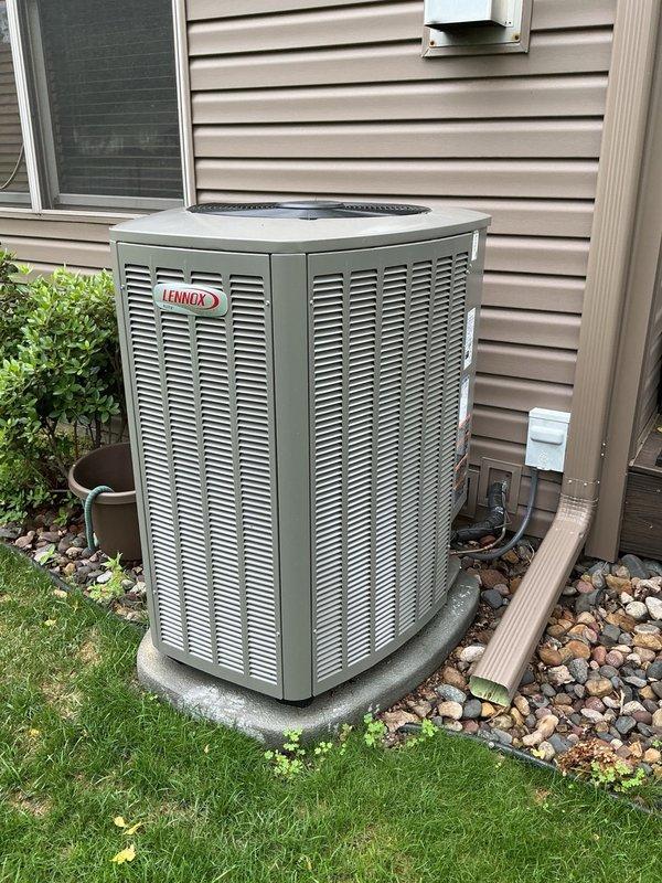 Responded to no cooling complaint on 4-month-old Lennox system experiencing freeze-up conditions. Connected manifold gauges and observed abnormally high head pressure with elevated subcooling and superheat readings that were nearly equal. Initially attempted refrigerant recovery to address suspected overcharge, but pressures remained problematic. Consulted technical support and determined the evaporator coil was factory-equipped with an incorrectly sized TXV—5 ton valve installed on a 3 ton system—causing improper refrigerant metering and abnormal operating parameters. Diagnosed potential oil accumulation in evaporator coil due to improper valve operation. System requires evaporator coil replacement with correctly sized TXV to restore proper cooling function and refrigerant flow characteristics.