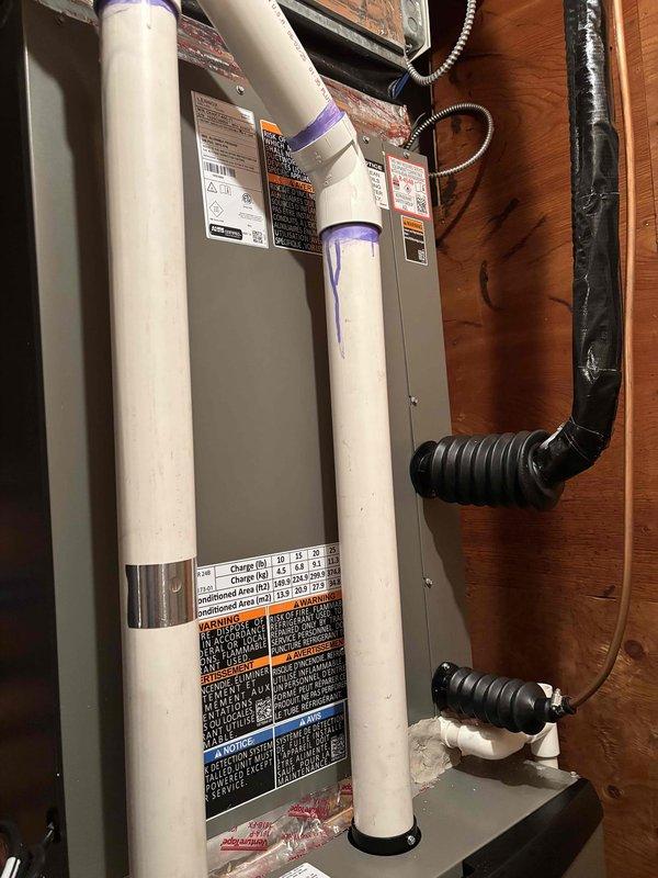 Completed annual cooling maintenance on two AC systems and one air source heat pump pool heater. Performed comprehensive preventative maintenance on both condensers with 454B refrigerant, including inspection and testing of filters, thermostats, temperature differential, condenser coils, motors, capacitors, compressors, refrigerant levels, and condensate drains. Both primary AC systems tested and confirmed operating within normal parameters at 68-degree ambient temperature.

Inspected pool heater/AC unit and identified water leakage issue. Conducted thorough examination of filter, belt, motor, and refrigerant system, all functioning properly. Located source of water leak at drain pan, which shows rust deterioration at front section. Tested condensate drain line, confirmed draining correctly at time of service. Advised property owner of drain pan condition and recommended replacement to prevent future water damage. Property owner elected to defer drain pan replacement at this time and w