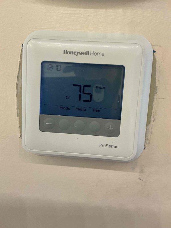 Responded to return visit for commercial RTU not cooling. Upon arrival, system was operational after previous visit where main breaker and thermostat batteries were reset. Owner reported the thermostat's cool indicator had been blinking intermittently for several hours prior to callback, indicating communication or control issues. Verified system operation and confirmed owner will replace thermostat with same model to resolve ongoing control problems.