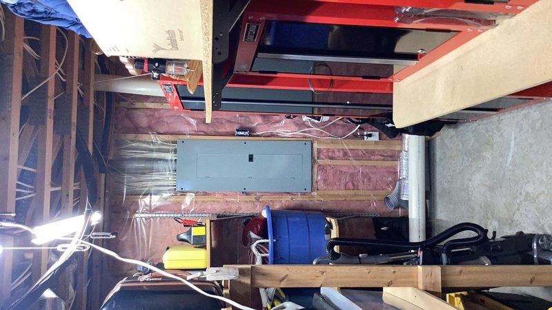 Removed humidifier water supply line from newly installed HVAC units in basement utility area. Eliminated existing 3/4" copper supply piping and prepared system for proper reconnection using two 3/4" couplings and replacement pipe section to restore main water line integrity after humidifier removal.