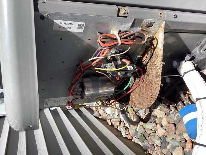 Responded to service call for loud noise coming from furnace. Upon arrival, performed diagnostic inspection and discovered a piece of previous filter wrapper lodged in the blower wheel causing the noise complaint. Removed foreign material from blower assembly, restoring quiet operation. Additionally completed annual AC maintenance inspection, verifying evaporator coil and filter were clean, condensate pan draining properly, and all routine electrical components on outdoor unit within manufacturer specifications. Conducted operational test of complete system with 15-minute runtime, confirming 18-20 degree temperature drop across evaporator coil and proper system function. All equipment operating normally upon departure.