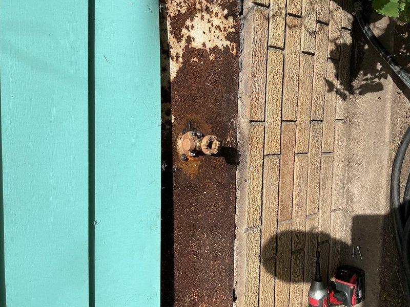 Completed repair work on exterior water line system including replacement of two frost-free hose bibbs and correction of crawl space leak. Removed failed plastic tee fitting and installed new brass tee fitting utilizing existing copper connections. Installed two new frost-free hose bibbs at exterior locations, ensuring proper pitch and drainage to prevent freeze damage. All work performed in crawl space required careful maneuvering in confined space conditions. System tested and verified leak-free upon completion with all fixtures operating properly.