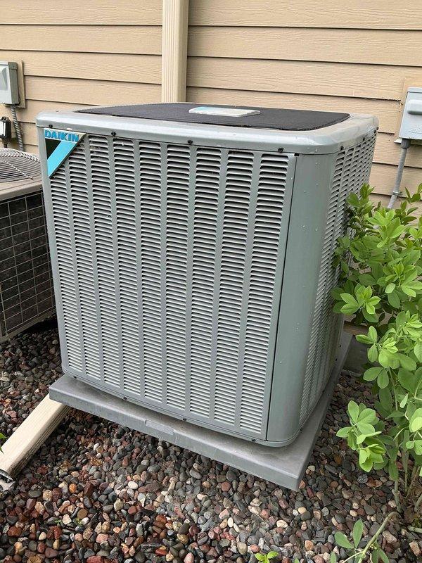 Completed spring preventive maintenance inspection on 4-year-old Daikin air conditioning system and wall furnace per maintenance agreement. Performed comprehensive AC tune-up including operational testing of outdoor condenser unit and indoor air handler, verified refrigerant levels and electrical connections, inspected condensate drainage system and PVC venting configuration on furnace unit. All equipment found operational with no deficiencies noted; system performing within manufacturer specifications.