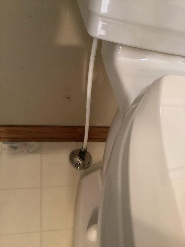 Responded to service call for leaking toilet replacement. Removed old deteriorated toilet and assessed flange condition. Installed new customer-provided toilet with new wax ring seal and flange repair to ensure proper connection to waste line. Connected water supply line to shut-off valve and tested for leaks. Verified proper flush operation and secure mounting to floor. Installation completed successfully with all plumbing connections sealed and functional.