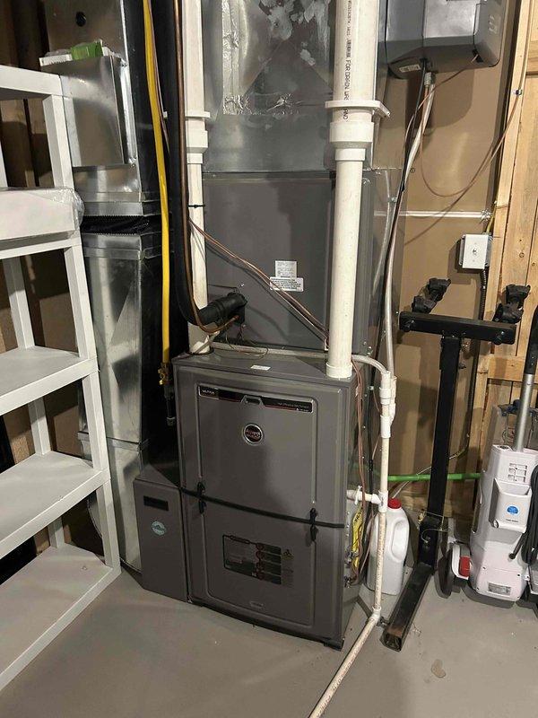 Completed comprehensive AC tune-up on 9-year-old system as part of maintenance agreement. Performed thorough inspection of all air conditioning components, cleaned evaporator coil, verified proper operation of all system controls, and installed new air filter. All components operating within normal parameters with no issues identified at time of service.
