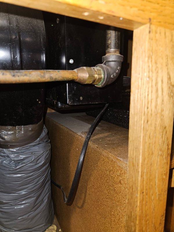 Responded to service call for gas line disconnection due to kitchen appliance conversion from gas cooktop to electric convection oven. Disconnected gas supply line at island location and traced line back to main supply connection near furnace. Removed gas line from supply point and properly capped connection at furnace using appropriate brass fittings. Capped both ends of disconnected gas line to preserve for potential future use. Performed comprehensive leak check on all capped connections using approved testing methods to verify system integrity and safe operation. All connections tested and confirmed secure with no gas leaks detected.