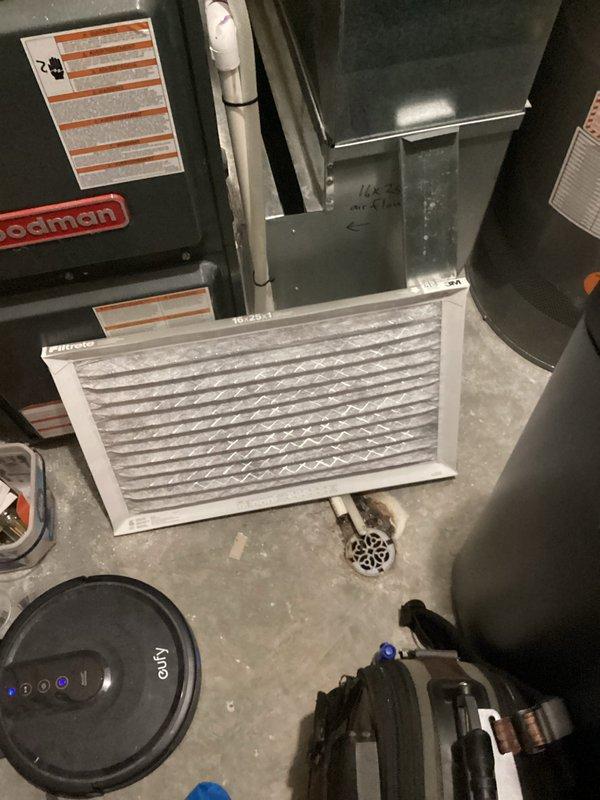 Completed comprehensive air conditioning tune-up and maintenance on 6-year-old Goodman HVAC system. Inspected and verified all filters and AprilAire humidifier pad were clean and in serviceable condition, requiring no replacement at this time. Cleaned outdoor condensing unit, verified all electrical connections were secure and properly torqued, and confirmed system operational readiness for cooling season.