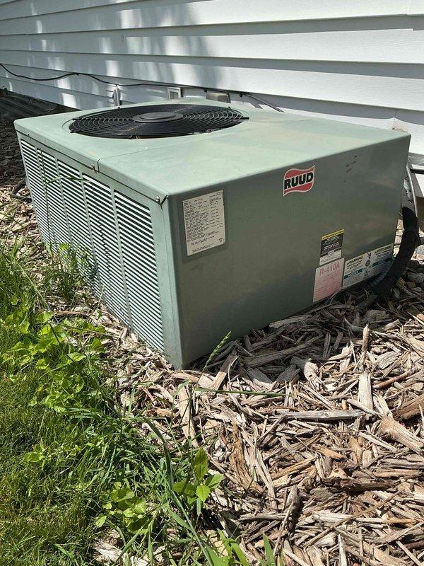 Completed annual cooling maintenance on 19-year-old Ruud air conditioning system. Performed comprehensive inspection revealing chattering contactor requiring replacement and weak capacitor on fan side. Verified evaporator coil cleanliness, proper amperage draws, correct refrigerant charge levels, clean air filter, clean blower wheel assembly, functional control board, and temperature differential within manufacturer specifications. Discussed equipment condition and replacement options with homeowner due to age of system and identified component wear. Coordinated follow-up appointment with service advisor for new system evaluation and proposal.