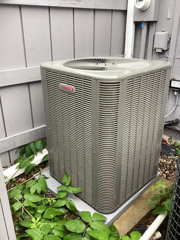 Completed comprehensive AC tune-up on Lennox system with indoor furnace and outdoor condensing unit. Addressed thermostat filter change reminder issue by adjusting settings to disable recurring prompt after customer had already replaced filter. Performed full system inspection including checking refrigerant levels, electrical connections, and airflow; confirmed all components operating within manufacturer specifications and system running as designed.