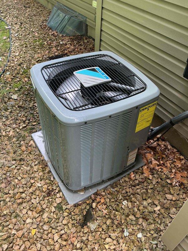 Completed annual AC tune-up on 5-year-old system under warranty; all components tested within specifications, refrigerant levels and temperature split verified as satisfactory, unit fully operational. Provided 16x25x1 furnace filter as requested. During inspection, discovered critical safety issue on 22-year-old furnace: cracked heat exchanger above high limit switch presenting carbon monoxide leak hazard. Documented findings with photos and scheduled furnace replacement estimate.
