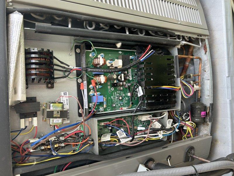 Performed comprehensive air conditioning tune-up on 2-year-old system. Identified humidifier damper in winter position causing excessively cold return air; adjusted damper to proper setting and achieved appropriate 20-degree temperature differential. Tested system operation, verified condensate drain clear, performed condenser coil cleaning, and inspected all components with satisfactory results. Noted air filter nearing end of service life and recommended replacement at next interval.