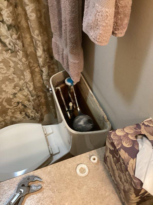 Completed plumbing repairs on duplex property addressing multiple fixtures. Replaced toilet internal components including fill valve and flush seal in bathroom, resolving flushing malfunction. Snaked clogged kitchen sink drain to restore proper drainage. All fixtures tested and confirmed operational upon completion.
