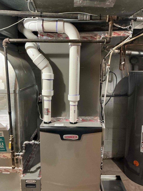 Completed annual cooling maintenance visit on Lennox AC system, including comprehensive inspection of capacitor, contactor, refrigerant charge, condenser coil, evaporator coil, control board, and amp draws—all components found operating within manufacturer specifications with 19-degree temperature drop confirmed. Addressed customer concern regarding yellow indicator light and provided thermostat programming instruction for upstairs temperature optimization. Premier One Pure Flo 24x26 furnace filter ordered for replacement to complete preventive maintenance service.