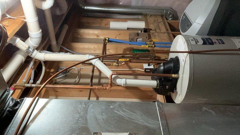Responded to no hot water call and diagnosed 50-gallon natural gas water heater from 2011 experiencing gas lockout condition and failure to ignite. After confirming unit was non-operational and beyond economical repair, removed and replaced the existing water heater with new unit, reconnected all water supply lines, gas piping, and venting systems per manufacturer specifications and local code requirements.